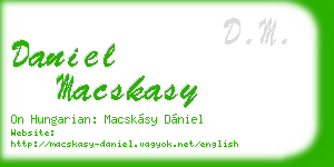daniel macskasy business card